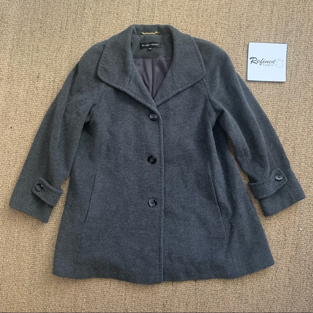 Ellen Tracy Wool and Angora Coat